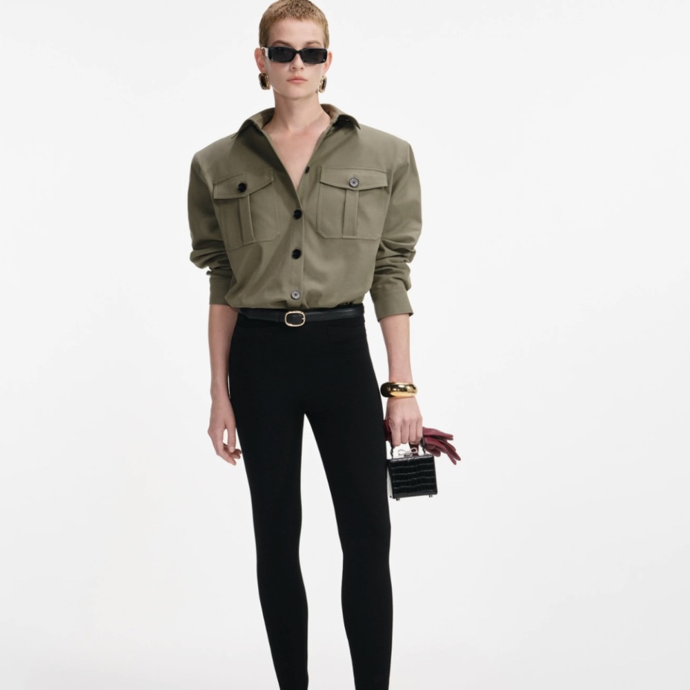 self-portrait Black Belted Knit Leggings Size: Medium - MSRP $495 - NWT